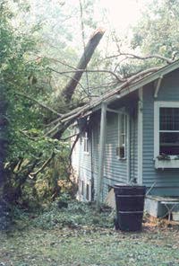 [Damaged house]